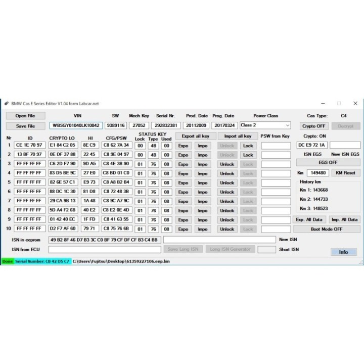 BMW CAS Editor – Naprawa Immo, ISN, CAS1–CAS3+ | Labcar